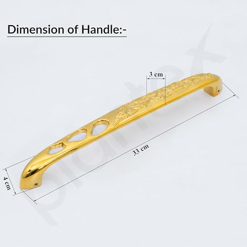 Image of Plantex Heavy Duty Door Handle /13-inches Main Door Handle /Pull Push Door Handle /Door & Home Decor - Pack of 1 (311-PVD Gold Finish) - 3 Years Warranty