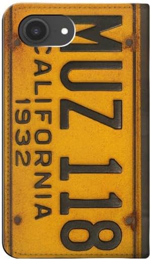 RW4060 Vintage California Car License Plate PU Leather Flip Case Cover for iPhone 16e, iPhone 17e Multicolor image 4
