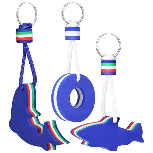 Veemoon 3 Stück Schwimmender Boots-Schlüsselanhänger Surf-Anhänger Meer Schlüsselanhänger Zubehör Für Bootfahren Angeln Segeln Sport Schlüsseltaschen