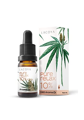 LACOYA® Premium CBD Öl 10% (PURE RELAX) - Aroma CBD Oil 10 Percent - naturbelassenes Cannabidiol Öl 250 Hanftropfen mit wertvollen & natürlichen Inhaltsstoffen - Natur-Öl Hemp Oil Made in Netherlands Cover