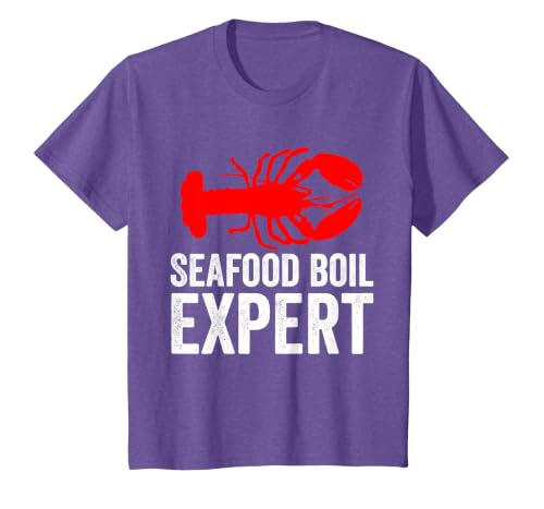 Seafood Boil Expert T-Shirt, Youth, Purple Heather, Large