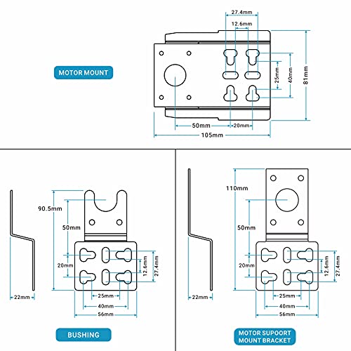 onlyfire Universal Grill Edelstahl Halterung Set | Halter Set für Grillspieß Motor| Grillmotor Halterung für Drehspieß|Motorhalterung für Gasgrill