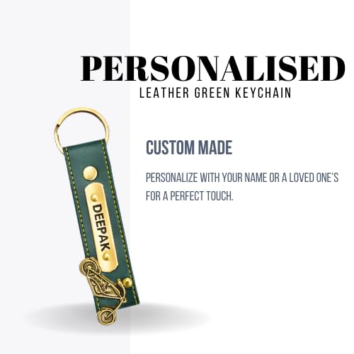 Image of Personalized Leather Keychain | Customised Leather Keychain for Men & Women | Added with Name & Charm
