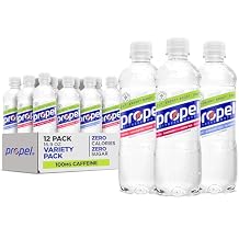 Propel Energy Boost Zero Calorie Flavored Water with Electrolytes and Caffeine, 3 Flavor Variety Pack, 16.9 fl oz Bottles 12 Pack