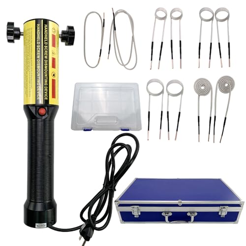 Induction Bolt Heater Tool 1200W 110V, Magnetic Induction Heater Bolt Removal, Electric Bolt Heater Tool for Removing Frozen Rusted Bolts Nuts, Portable Induction Heating Tool with 10 Coils and Box