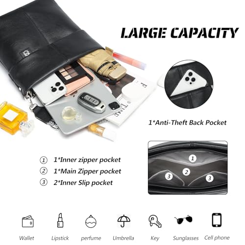 MYHOZEE Crossbody Purses for Women, Cross Body Bags with 2 Straps Leather Shoulder Bag Trendy Handbags3