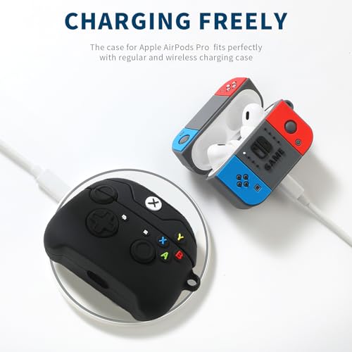 Image of [3Pack] Gedicht for Airpods Pro Case, Funny 3D Cartoon Game Controller Console Design Silicone Soft Cases for Airpods Pro Case 1st Gen, with Keychain Kids Women Men for Airpods Pro 2019 Case