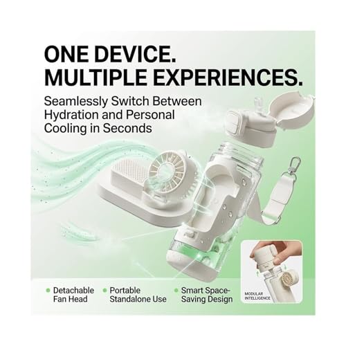 Bouteille d'eau de refroidissement contre la chaleur avec ventilateur portable - 7
