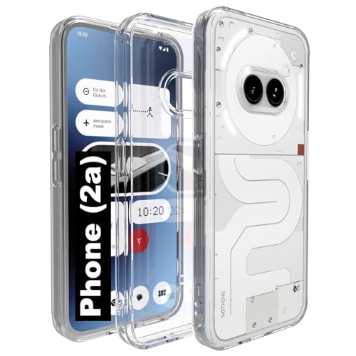 RIGGEAR Shockproof Clear Hybrid Armor Back Cover Case Compatible with Nothing Phone 2A / Phone 2A Plus (Transparent TPU + PC)