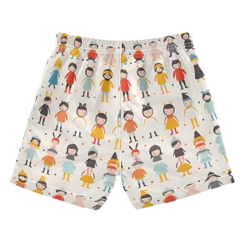 senya Graffiti People Color Boys Swim Trunks Toddler Shorts Swimwear Boardshorts2