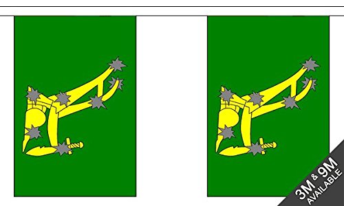 Flagtex Starry Plough Green Fabric Bunting – 9m with 30 Flags – Fabric for Indoor & Outdoor Use – String Flags Banners Irish Republican Labour Socialist Historical