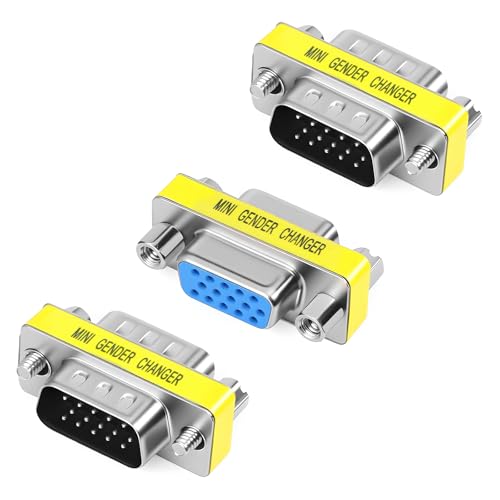 Set 3 adaptadores VGA Cambiadores de género HD15 miniatura 1