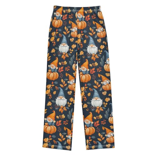 Gnomes and Pumpkins Boys Pants for Kids Jogger Pants with Pockets S