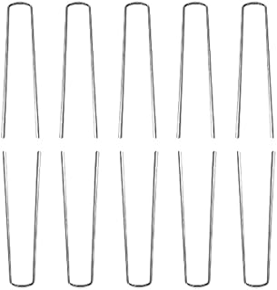 Garden Pegs Steel Galvanised Barb-Free U Shape 15cm Metal Ground Pegs Heavy Duty Artificial Grass Pins Securing Netting Matting Landscape Fabric Weed Membrane Pegs Stakes Staples Nails Hooks Spike