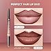 Absolute New York ALD06 Perfect Pair Lip Duo, Fuller and Poutier Lips, Deeper Shade For Lip Contouring, Satin Lipstick and Lip Liner