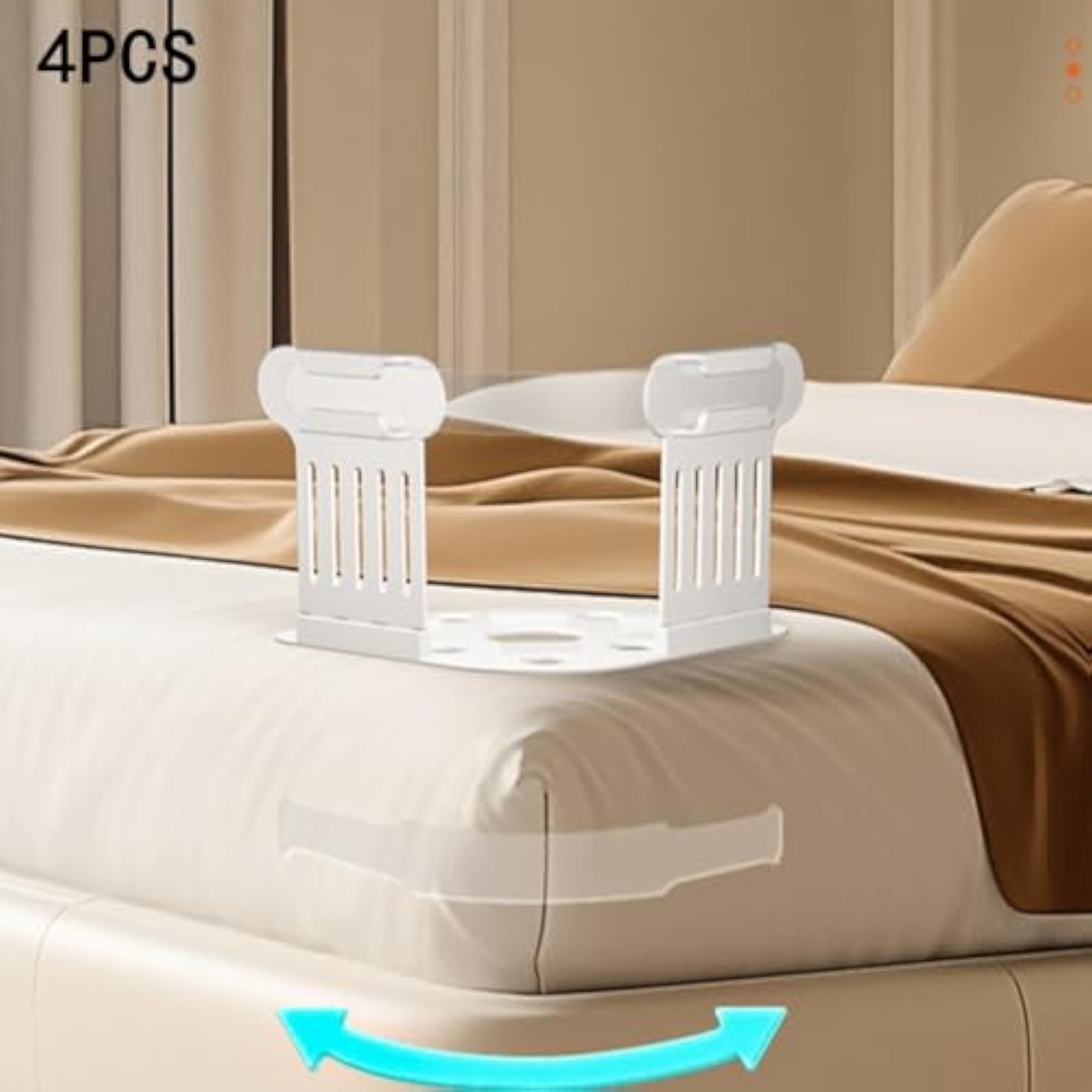 4Pcs Bed Sheet Holders, Corner Fasteners, White