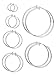 Produktbild 6 Paare Multigrößen Falsch Ohrringe Hoop Non- Pierced Nasenringe Sprung Hoop Ohrringe Lippe Ohrklemmen