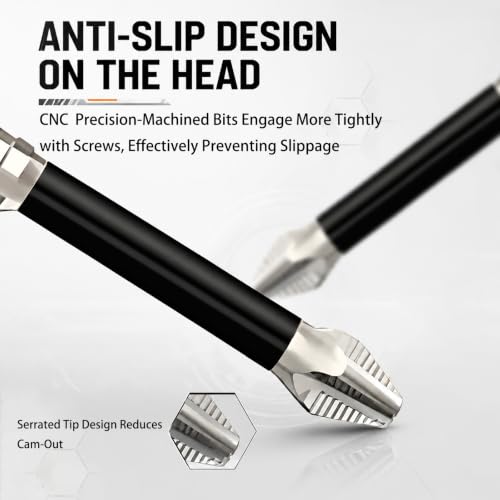 Image of High Magnetic Screwdriver Bit Set, K5 Anti Slip Impact Bits, 4 in -12pcs