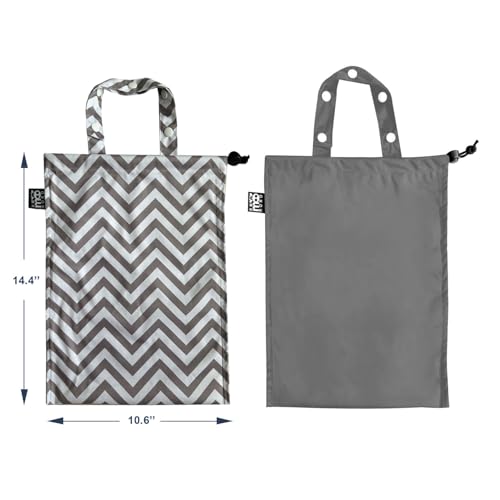 Image of 2 Pack Leakproof Car Trash Bags Detachable Waterproof Garbage Bags with Drawstring Hanging Organizer for Back Seat & Travel Grey