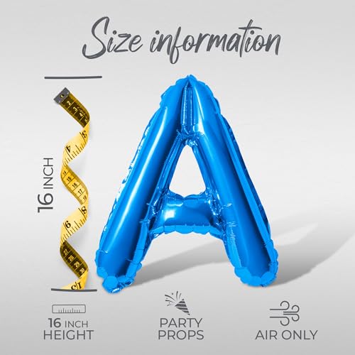 Image of Letter Balloons - LAST SPLASH 16 inch Inch Alphabet Letters Foil Mylar Balloon Bachelorette or Bachelor Party Banner (Blue)