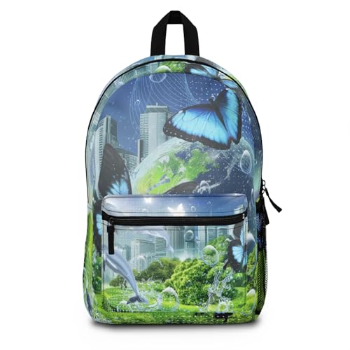 Frutiger Aero Butterfly Backpack, Trendy Y2K Millennial Bag for Travel, Work, Everyday Casual Wear, Unisex Stylish Rucksack