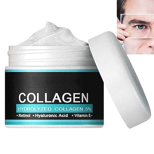 Collagen Mens Anti-Wrinkle Cream,Mens Anti-Aging Facial Cream,Collagen Men's Anti-Aging Cream,Skin Tightening Mens Cream,Particle Face Cream for Men,Face Firming Cream Tightening and Lifting,30G