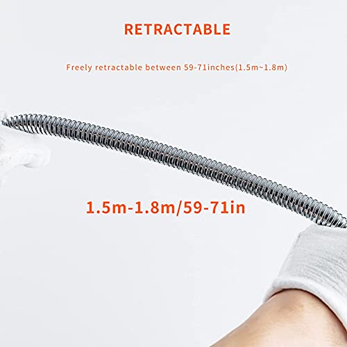 Pawee Rv Shower Head Hose Extra Long, Flexible Extension Shower Hose For Bathtub Faucet With Brass Insert And Nut Retractable 59-71 Inches Chrome #TOP25