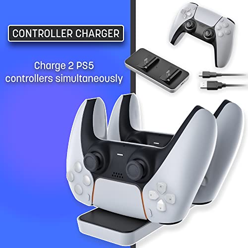 Adz 3 In 1 Game Console Organizer, Ps5 Accessories Set -12 Disc Universal Game Storage Tower, Dualsense Ps5 Controller Charger And Headphone Hook For Ps5 #TOP2