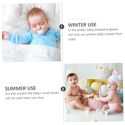 7pairs Newborn Cotton Protective Gloves -scratch Mittens for Boy Girl Soft and Elastic Seasons for Parents4