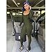 Bodycon Jumpsuits for Women Sexy Backless Rompers Long Sleeve Scoop Neck Stacked Split High Wasited One Piece Outfits Pants Catsuits Army Green XL