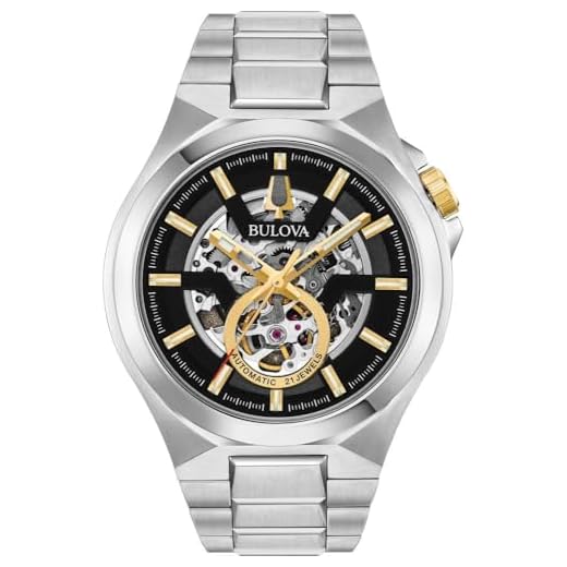 Bulova Reloj Analógico para Hombre de Automáticamente con Correa en Acero Inoxidable 98A224