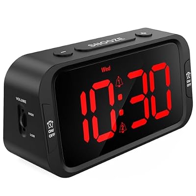 Odokee Digital Dual Alarm Clock for Bedroom with 0-100% Dimmable Display