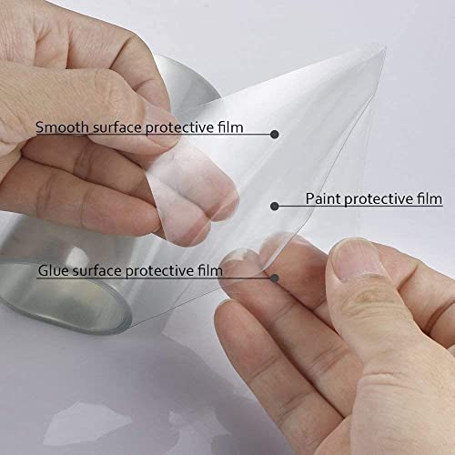 Clear Protective Vinyl Wrap Roll, Lypumso Clear Gloss Paint Protection Bulk Film, Transparent Self Adhesive Film Wrap Roll Without Bubble For Moto, Car Diy Interior Exterior #TOP7