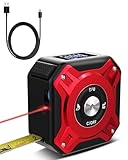 Laser Tape Measure, 135 ft Laser & 16 ft Tape Measure High Precision Digital Measuring Tool, Ft/Ft+in/in/M Unit Switching and Pythagorean Mode, Measure Distance, Area and Volume