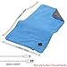 TOOCABEAR USB Portable Heating Pad for Back, Travel Heating Pad for Car Indoor Outdoor Heat Blanket for Women, 3 Heat Settings & Auto Shut Off (Blue,23.6”x11.8')