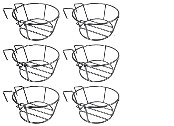 THING MAKER Railing Hanging Flower Vase Pot Holder Potted Plant Stand / Gamla Stand for Home Office Balcony | Set of 6 (Black) (B0C3ZYB3P8) Amazon Price History, Amazon Price Tracker