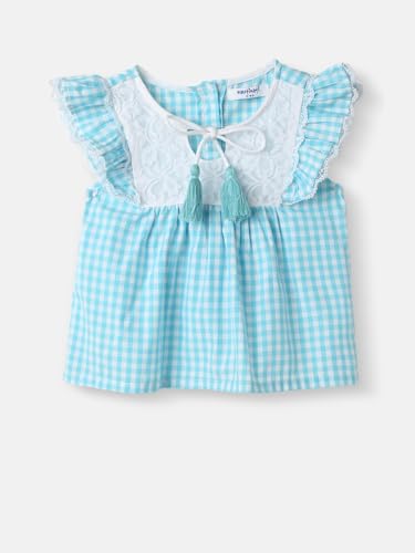 Image of Nautinati Baby Girls Printed Flutter Sleeve Top with Shorts Clothing Set | Age 0-3 Years