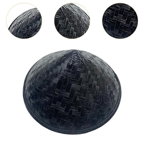 Bamboo Braided Hat Lightweight Conical Sun Hat for Summer Beach Girls Boys Asian Style Headwear- 42cm2