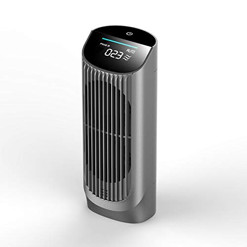 Purita Premium Car Air Purifier with Multi Layer HEPA Filtration and Digital sensors - Silver