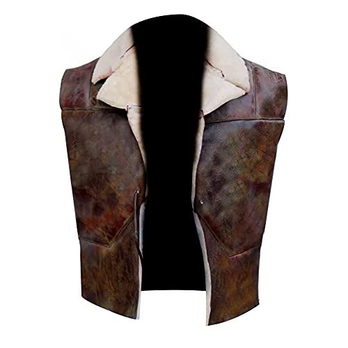 Clint Eastwood Cowboy Mens Vest - Brown Leather Vest Men - Men's Outerwear Western Cowboy Vest2