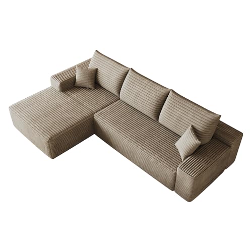 Image of 107 inch Cloud Sectional Sofa Boneless Couches with Chase