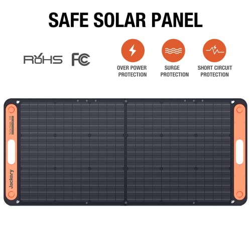 Jackery SolarSaga 100X Portable Solar Panel with USB Outputs for Phones for Explorer 240/300/500/1000/1500 Power Station (Renewed)