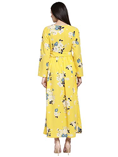 Image of pluss Women's Georgette A-Line Maxi Dress