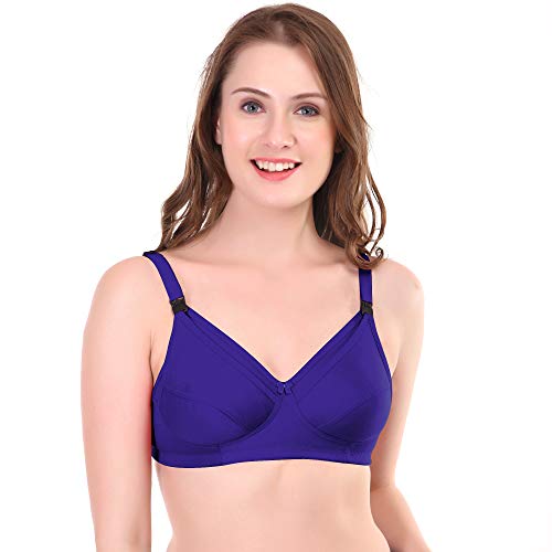Image of Women Maternity Non Padded Bra - Made of Pure Cotton Full Coverage Non Wired Seamless Pushup Soft Cup for T-Shirt Saree Dress Sports Garment for Daily Use Everyday