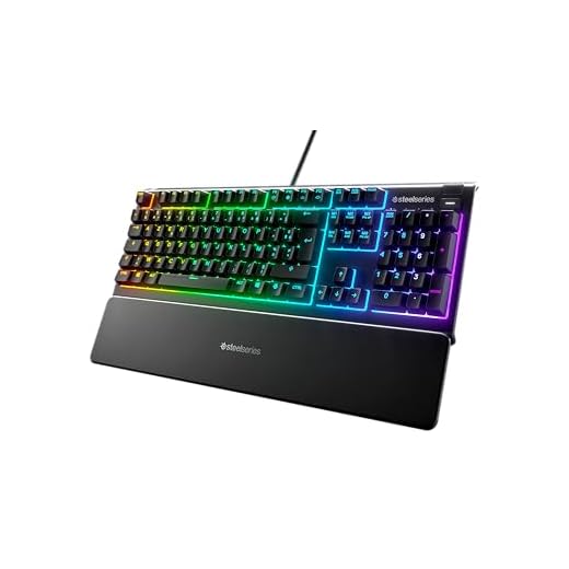 Steelseries Apex 3 - Clavier de Gaming - Illumination RVB sur 10 Zones - Repose-Mains Magnétique Premium - Agencement Français AZERTY
