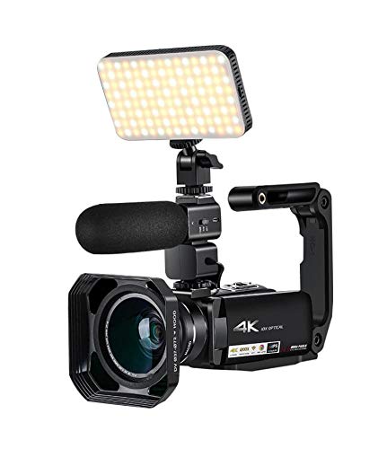 Lipa Caméra vidéo AD-C7 4K Ultra HD Sony CMOS WiFi/Résolution 4K/Full HD 60 fps/capteur SONY/24 mégapixels/Ampoule LED/Zoom numérique 120x, Zoom Optique 10x/Connexion Microphone Externe