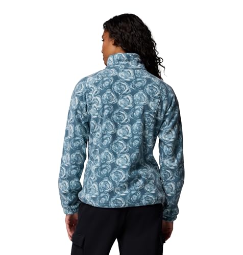 Columbia Womens Benton Springs Printed Full Zip, Everblue Rose City, Small - image 2