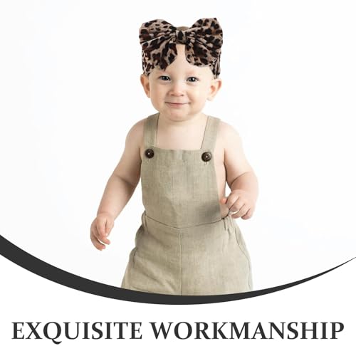 Bandeaux à nœud pour bébé et nouveau-né léopard extensible Yardwe