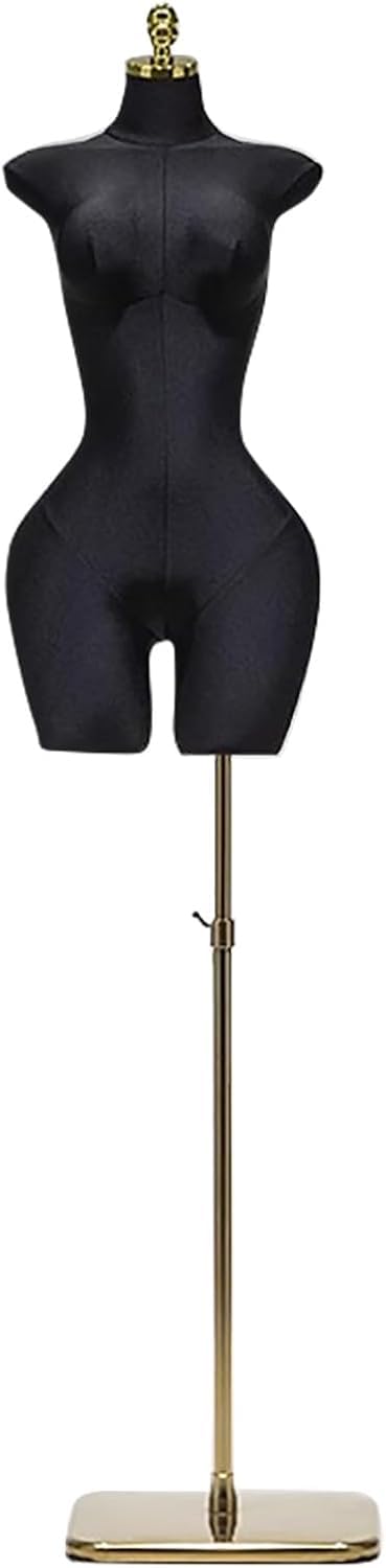 CONGRUI Female Mannequin Plus Size, Clothing Maniqui with Adjustable Stand, Body Display Torso for Fashion Store or Window Showcase(Black)