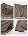 JMIERR Men Fashion Comfy Twill Essential 2 Piece Set Quarter Zip Workout Sweatsuits Jogger Tracksuit Running with Pockets, L, Brown